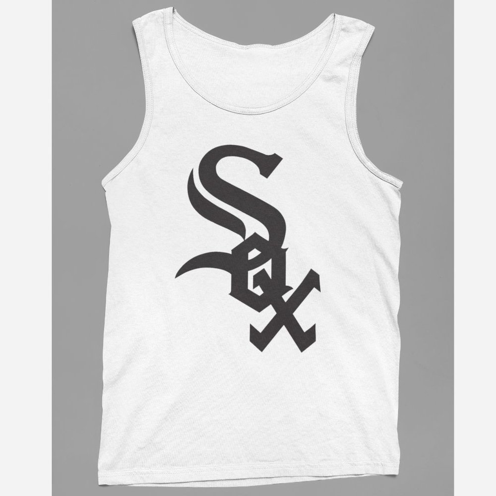 NEW Chicago White Sox Monogram Logo Tank Top WHITE